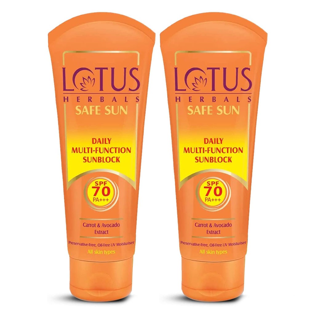 Lotus Herbals Safe Sun Daily Multi-function Sun Block SPF 70 PA+++ For All Skin Types 60g PROMO PACK - Easy Pharmacy LLC
