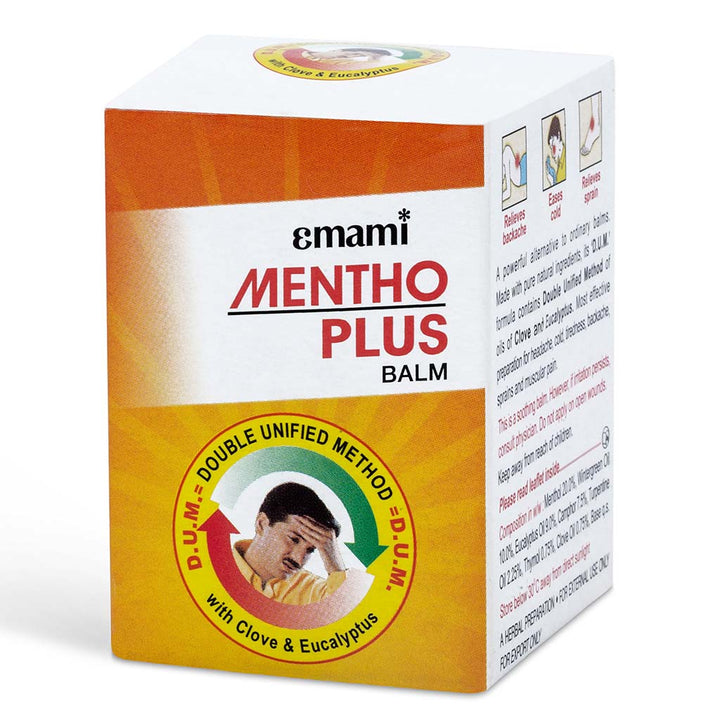 Emami Mentho Plus Balm for Head Ache Relief 9ml - Easy Pharmacy LLC