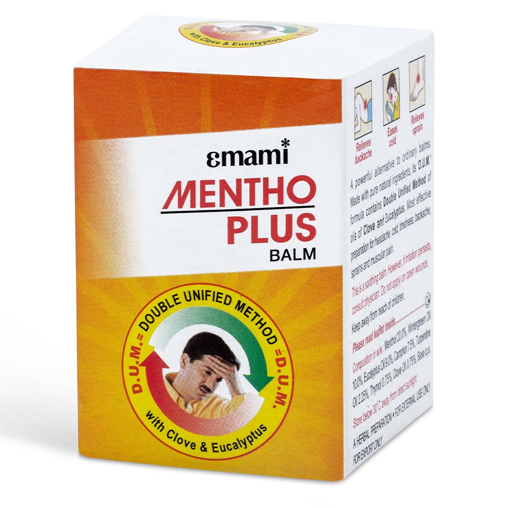 Emami Mentho Plus Balm for Head Ache Relief 30ml - Easy Pharmacy LLC