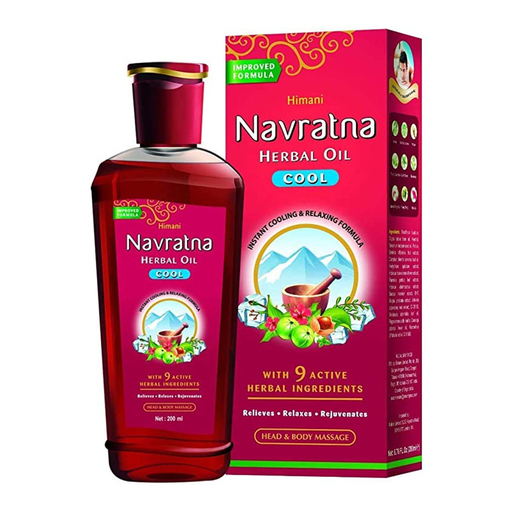 Himani Navratna Stress Relieving Head & Body Massage Oil 200ml - Easy Pharmacy LLC