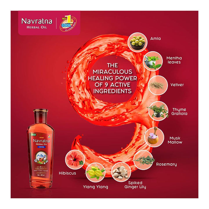 Himani Navratna Stress Relieving Head & Body Massage Oil 200ml - Easy Pharmacy LLC
