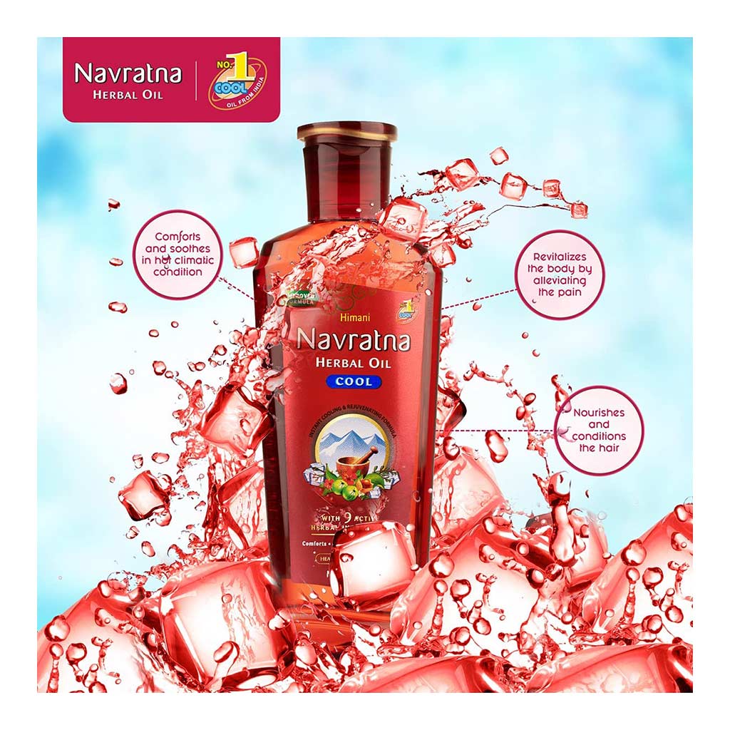 Himani Navratna Stress Relieving Head & Body Massage Oil 300ml - Easy Pharmacy LLC