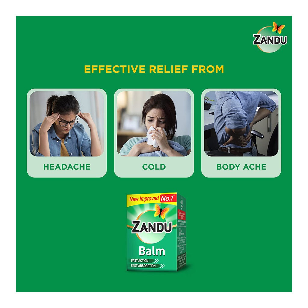Zandu Balm For Headache, Cold & Body Ache 25ml - Easy Pharmacy LLC