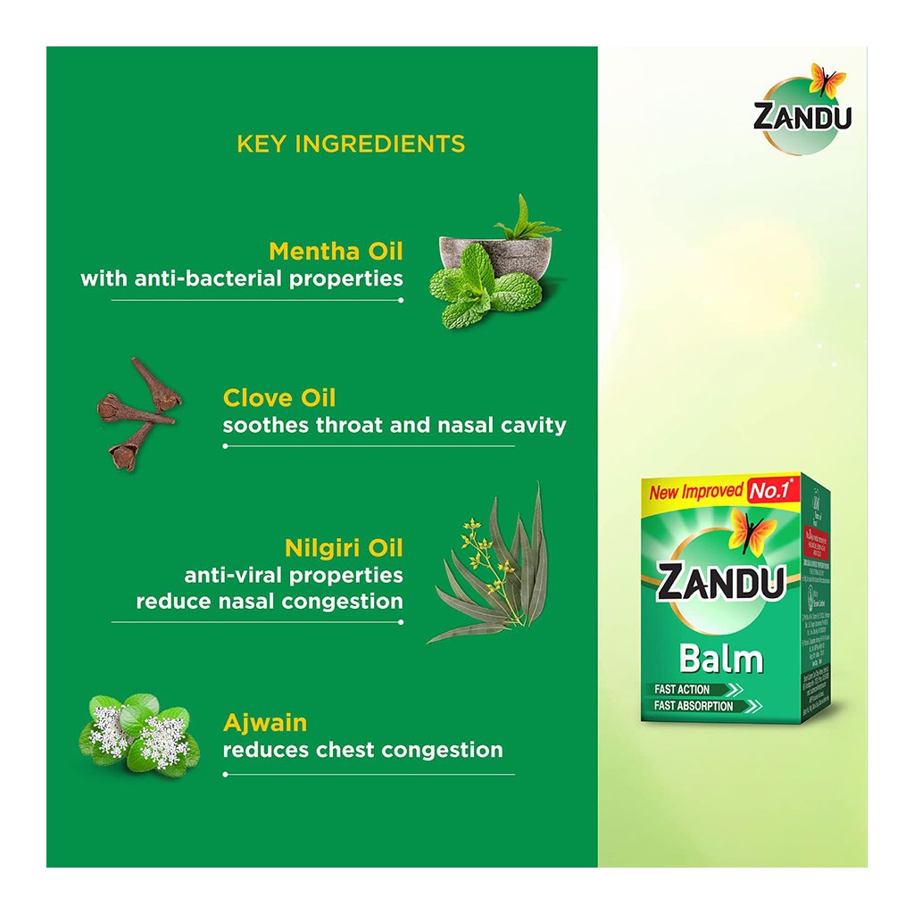 Zandu Balm For Headache, Cold & Body Ache 25ml - Easy Pharmacy LLC