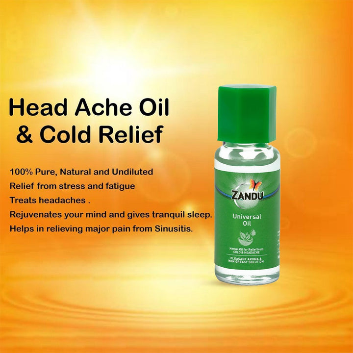 Zandu Pain Relief Universal Oil For Head Ache and Cold 28ml - Easy Pharmacy LLC