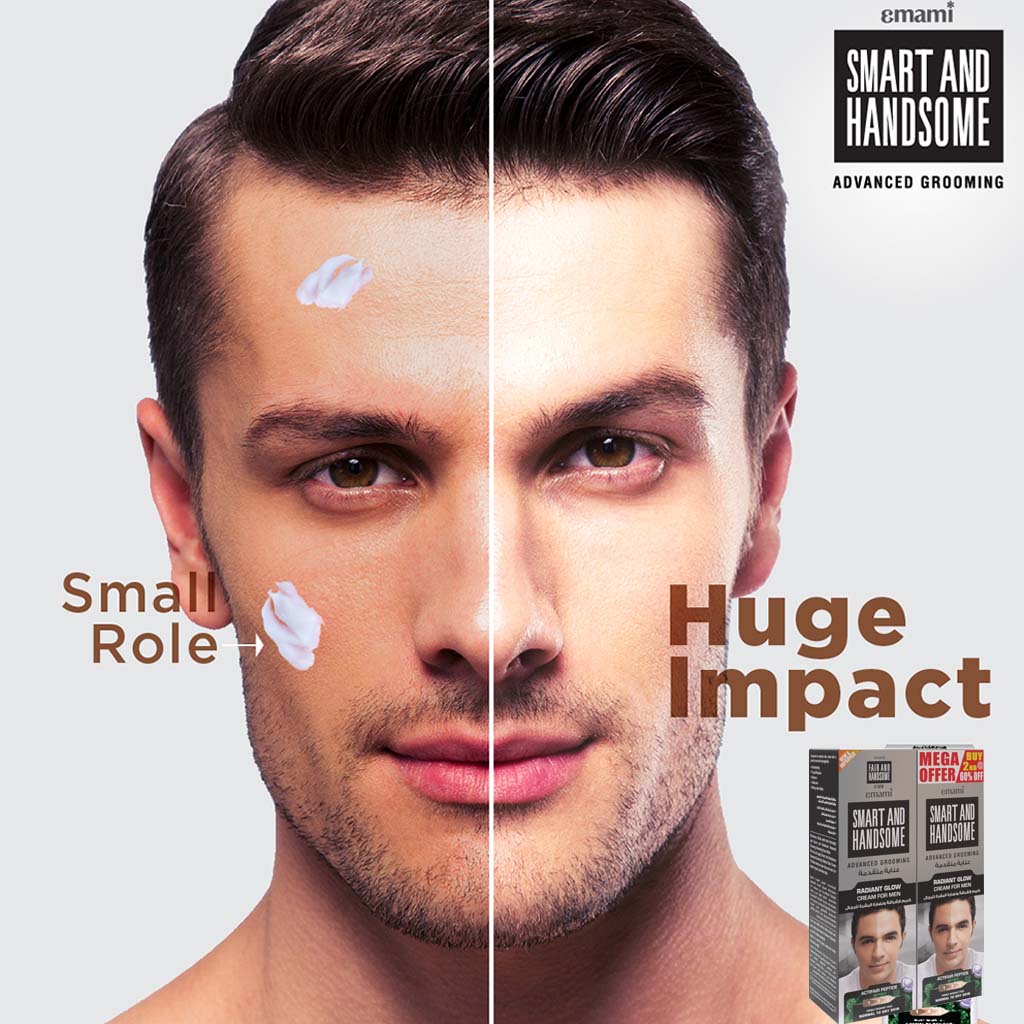 Emami Smart & Handsome Advanced Grooming Radiant Glow Cream For Men 2 x 100ml Promo Pack - Easy Pharmacy LLC
