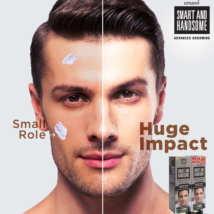 Emami Smart & Handsome Advanced Grooming Radiant Glow Cream For Men 2 x 100ml Promo Pack - Easy Pharmacy LLC