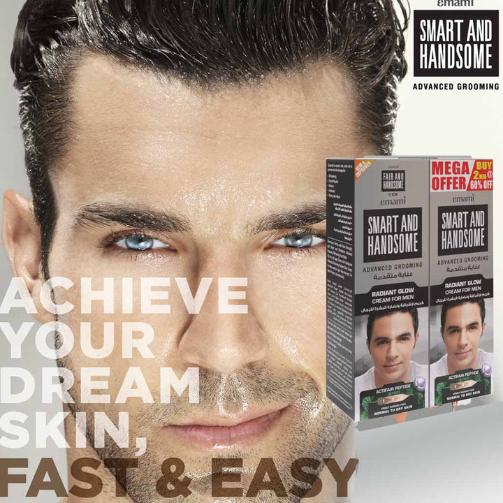 Emami Smart & Handsome Advanced Grooming Radiant Glow Cream For Men 2 x 100ml Promo Pack - Easy Pharmacy LLC