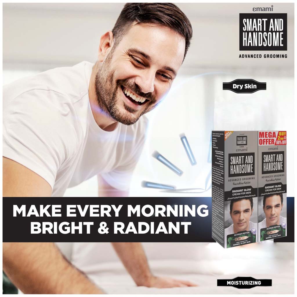 Emami Smart & Handsome Advanced Grooming Radiant Glow Cream For Men 2 x 100ml Promo Pack - Easy Pharmacy LLC