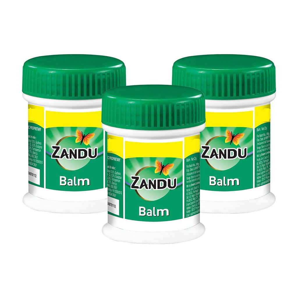 Zandu Balm For Headache, Cold & Body Ache 25ml, 2+1 Promo Pack - Easy Pharmacy LLC