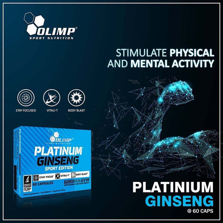 Olimp Platinum Ginseng 550 Sports Edition Capsules For Overall Fitness, Pack of 60's - Easy Pharmacy LLC