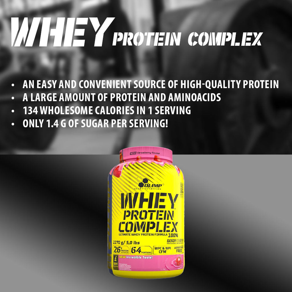 Olimp Gold Edition Whey Protein Complex Protein Powder Strawberry 2270g - Easy Pharmacy LLC