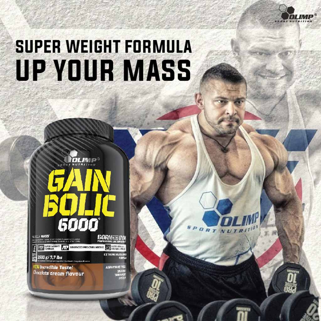 Olimp Gain Bolic 6000 Chocolate For Energy & Muscle Mass 3500g - Easy Pharmacy LLC
