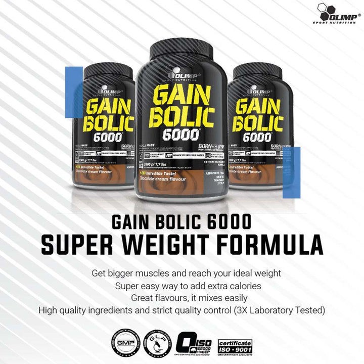 Olimp Gain Bolic 6000 Chocolate For Energy & Muscle Mass 3500g - Easy Pharmacy LLC