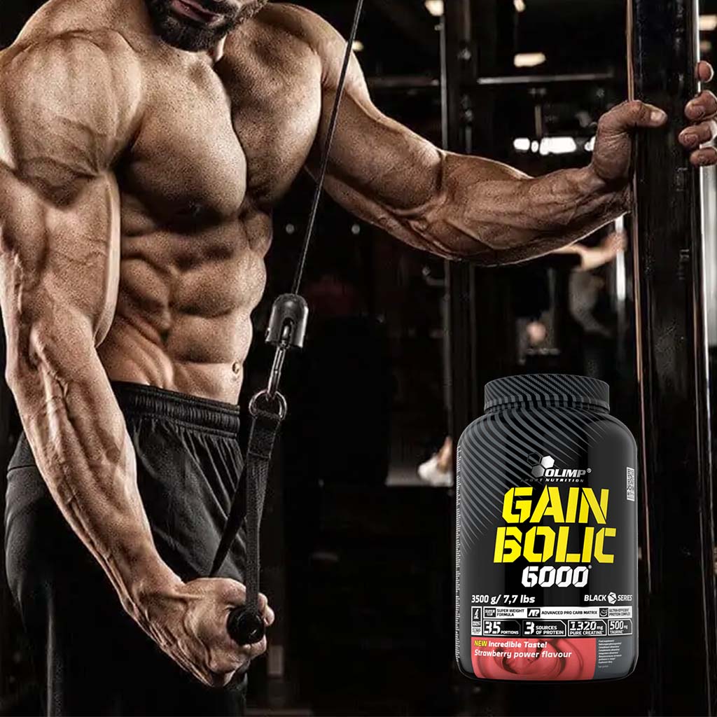 Olimp Gain Bolic 6000 Strawberry For Energy & Muscle Mass 3500g - Easy Pharmacy LLC