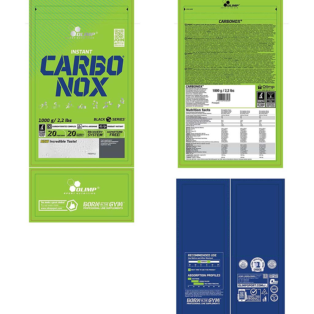 Olimp Instant Carbonox Strawberry Flavoured Carbohydrate Supplement For Energy 1000g - Easy Pharmacy LLC