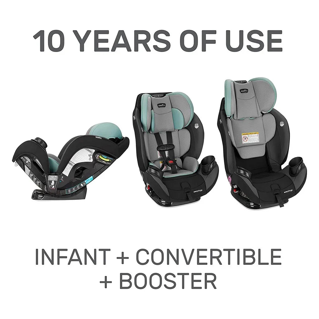 Evenflo EveryStage LX All-In-One Convertible Car Seat To Booster Seat, 0-10 Years, Nova 39212249 - Easy Pharmacy LLC