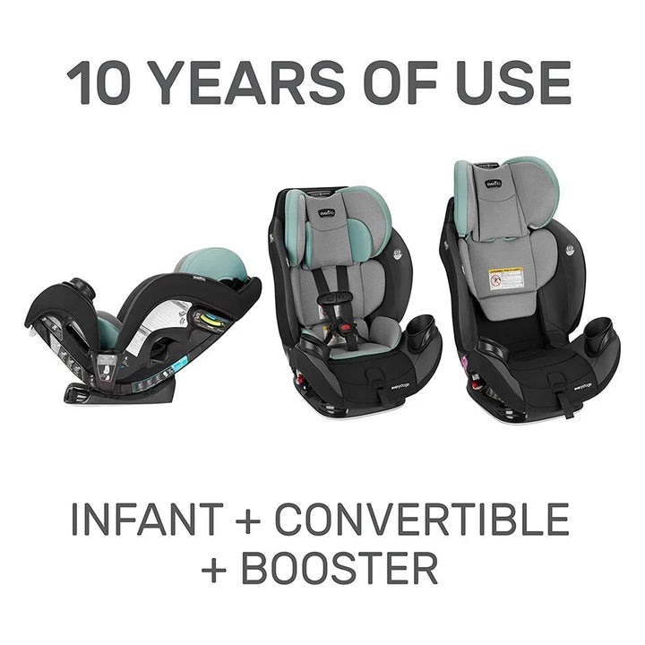 Evenflo EveryStage LX All-In-One Convertible Car Seat To Booster Seat, 0-10 Years, Nova 39212249 - Easy Pharmacy LLC