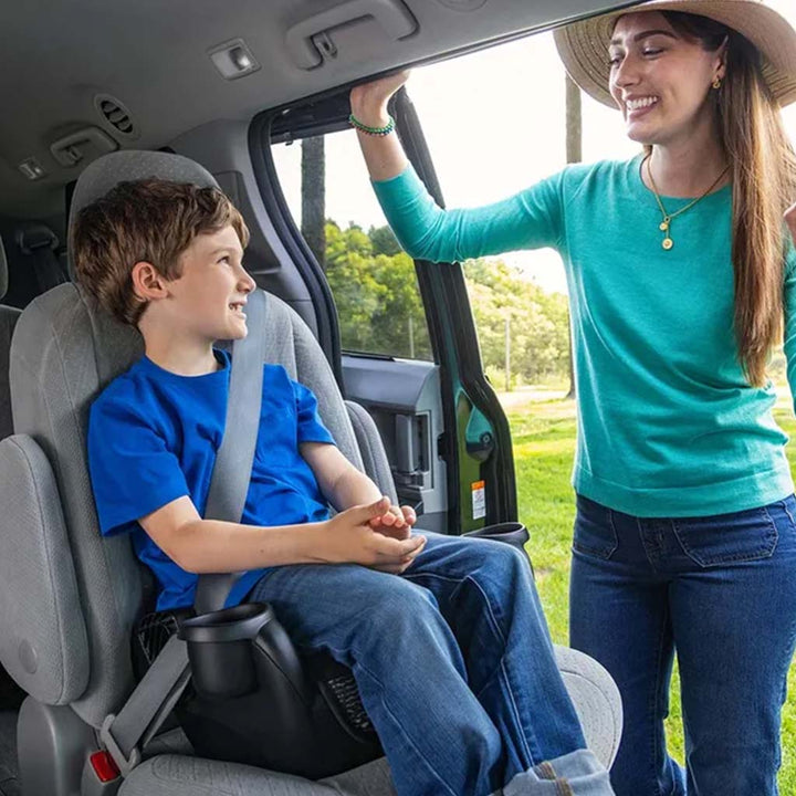 Evenflo Go Time No Back Booster Car Seat For 4 - 12 Year Old Baby - Static Black - Easy Pharmacy LLC