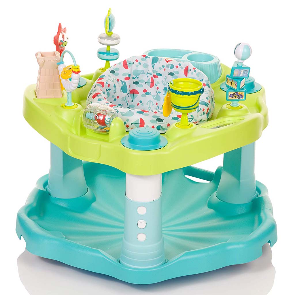 Evenflo ExerSaucer Jump & Learn Baby Bouncer Seaside Splash - Easy Pharmacy LLC