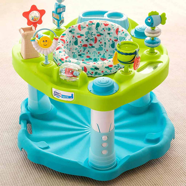 Evenflo ExerSaucer Jump & Learn Baby Bouncer Seaside Splash - Easy Pharmacy LLC