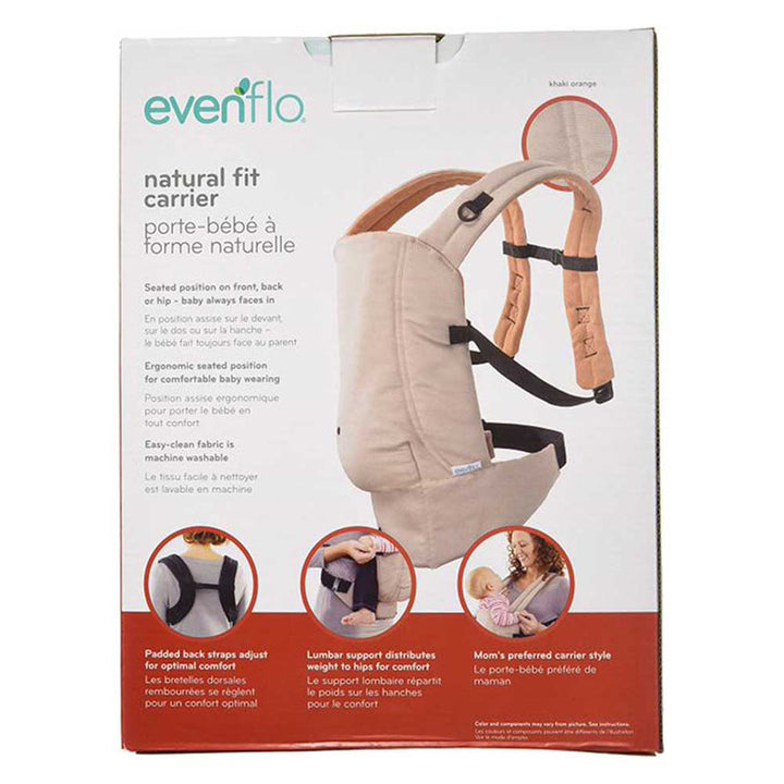 Evenflo Natural Fit Baby Carrier Khaki & Orange - Easy Pharmacy LLC