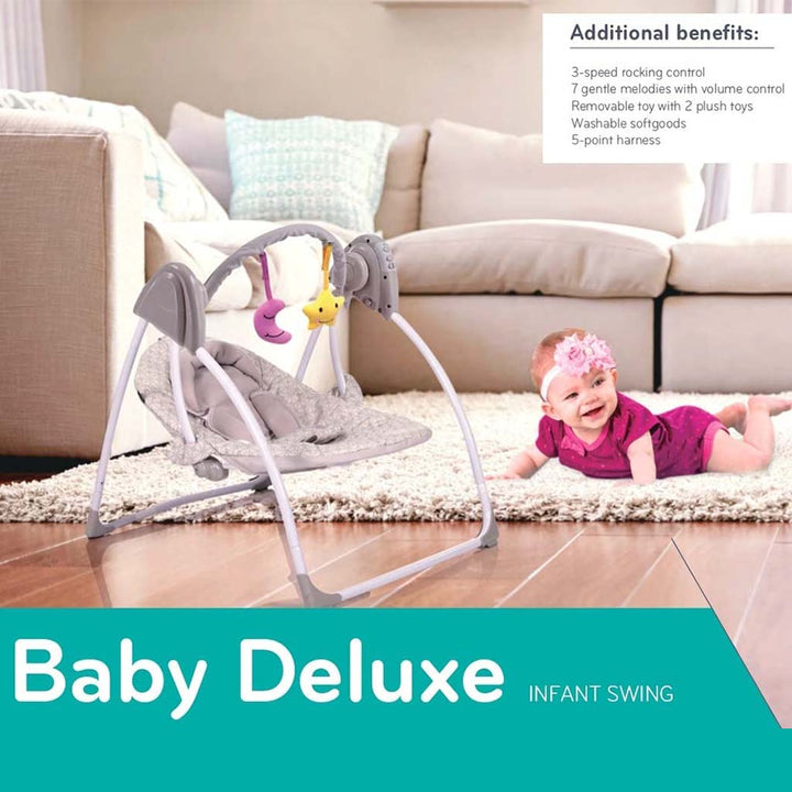 Evenflo Baby Deluxe Infant Swing 6-11kg Assorted - Easy Pharmacy LLC