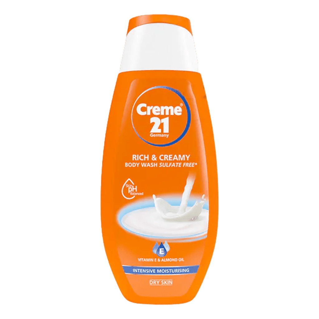 Creme 21 Intensive Moisturizing Rich & Creamy Sulfate-Free Body Wash For Dry Skin 250ml - Easy Pharmacy LLC