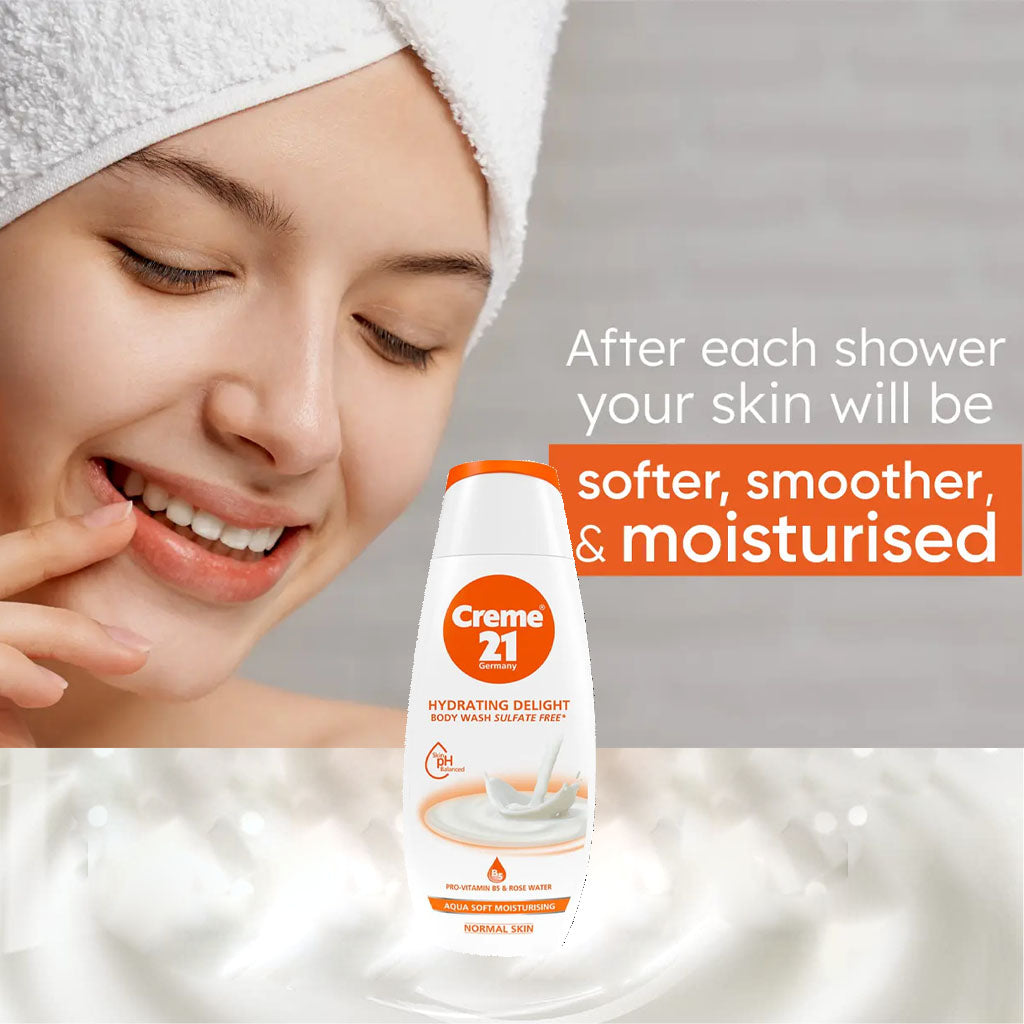 Creme 21 Hydrating Delight Aqua Soft Moisturizing Sulphate-Free Body Wash For Normal Skin 250ml - Easy Pharmacy LLC
