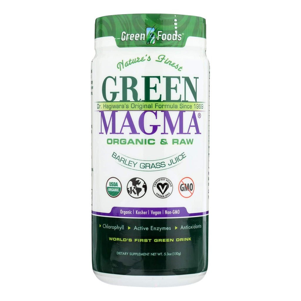 Green Foods Nature's Finest Green Magma Organic & Raw Barley Grass Juice Powder 150g - Easy Pharmacy LLC