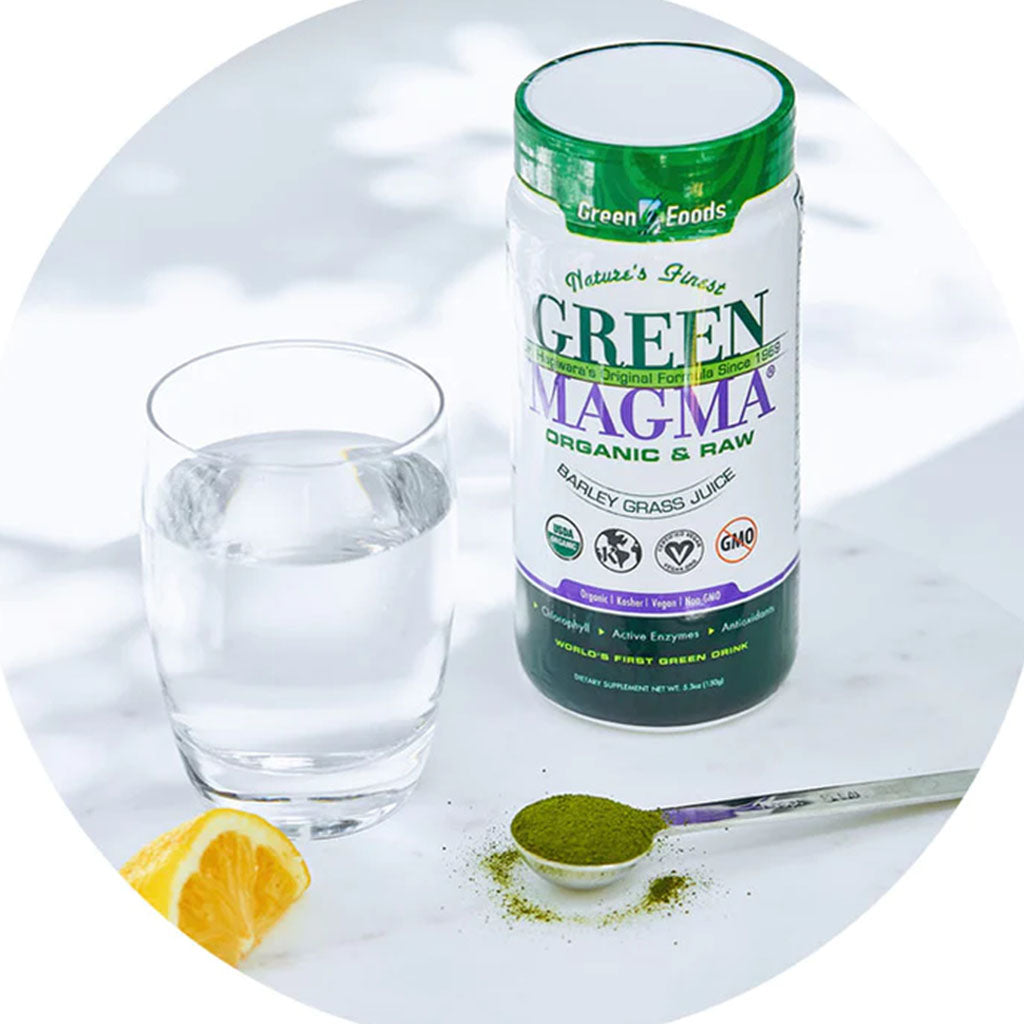 Green Foods Nature's Finest Green Magma Organic & Raw Barley Grass Juice Powder 150g - Easy Pharmacy LLC