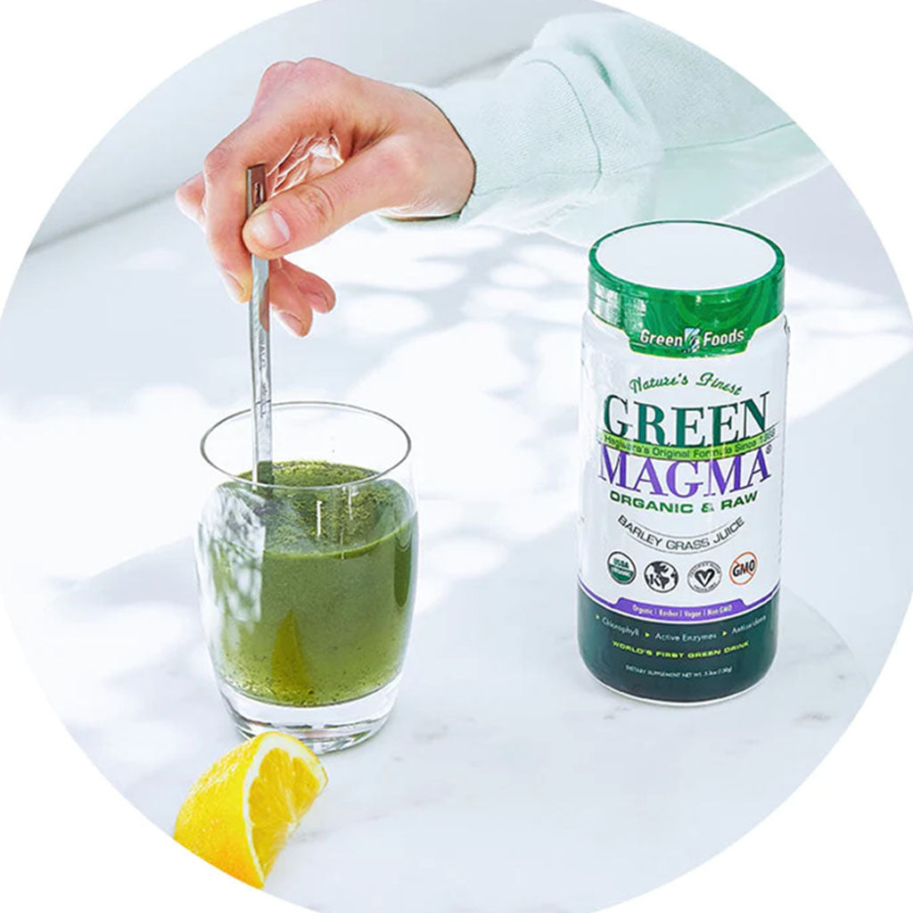 Green Foods Nature's Finest Green Magma Organic & Raw Barley Grass Juice Powder 150g - Easy Pharmacy LLC