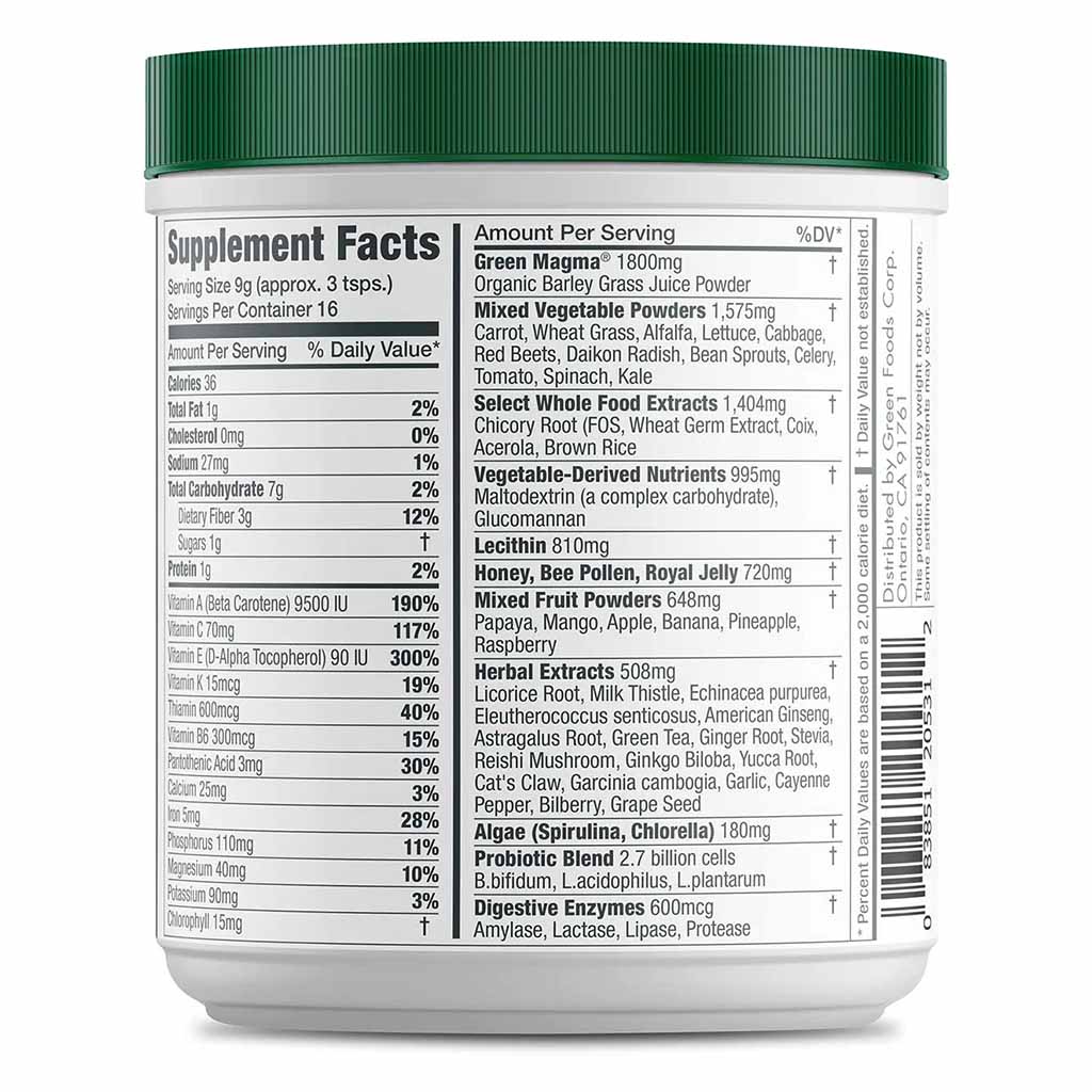 Green Foods All Natural Magma Plus Energizing Superfood Drink Powder 150g - Easy Pharmacy LLC