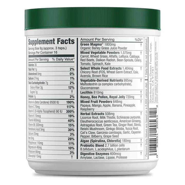 Green Foods All Natural Magma Plus Energizing Superfood Drink Powder 150g - Easy Pharmacy LLC