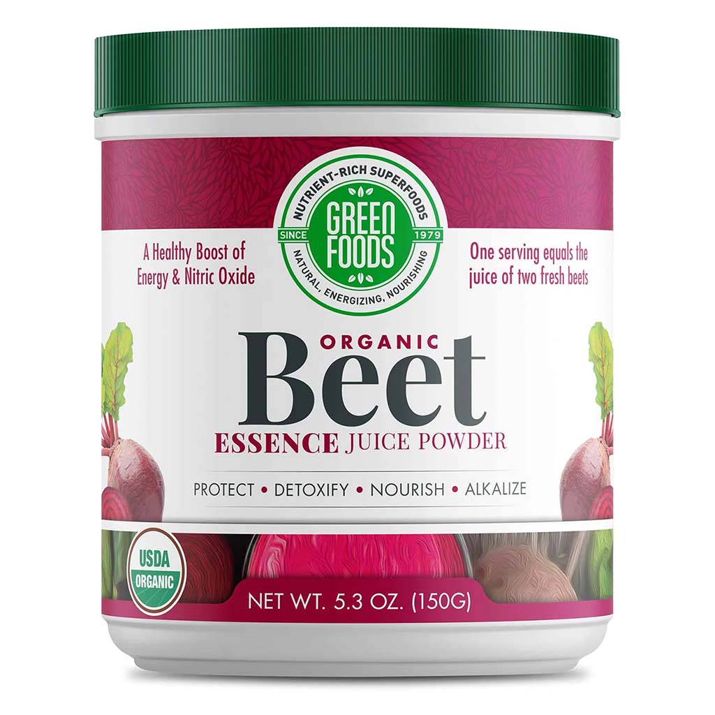Green Foods Energy & Nitric Oxide Boosting Organic Beet Essence Juice Powder 150g - Easy Pharmacy LLC