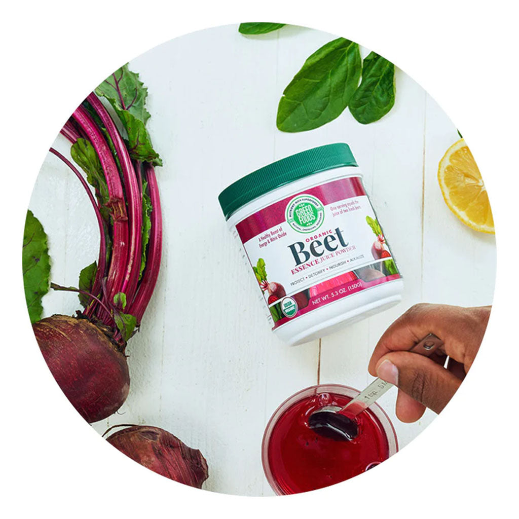 Green Foods Energy & Nitric Oxide Boosting Organic Beet Essence Juice Powder 150g - Easy Pharmacy LLC
