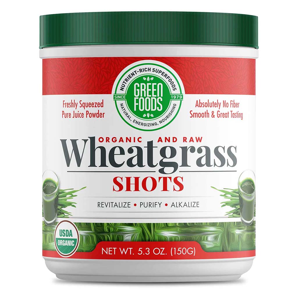 Green Foods Organic And Raw Wheatgrass Shots Freshly Squeezed Pure Juice Powder 150g - Easy Pharmacy LLC