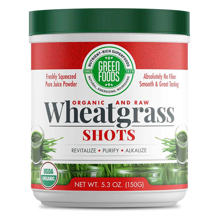Green Foods Organic And Raw Wheatgrass Shots Freshly Squeezed Pure Juice Powder 150g - Easy Pharmacy LLC