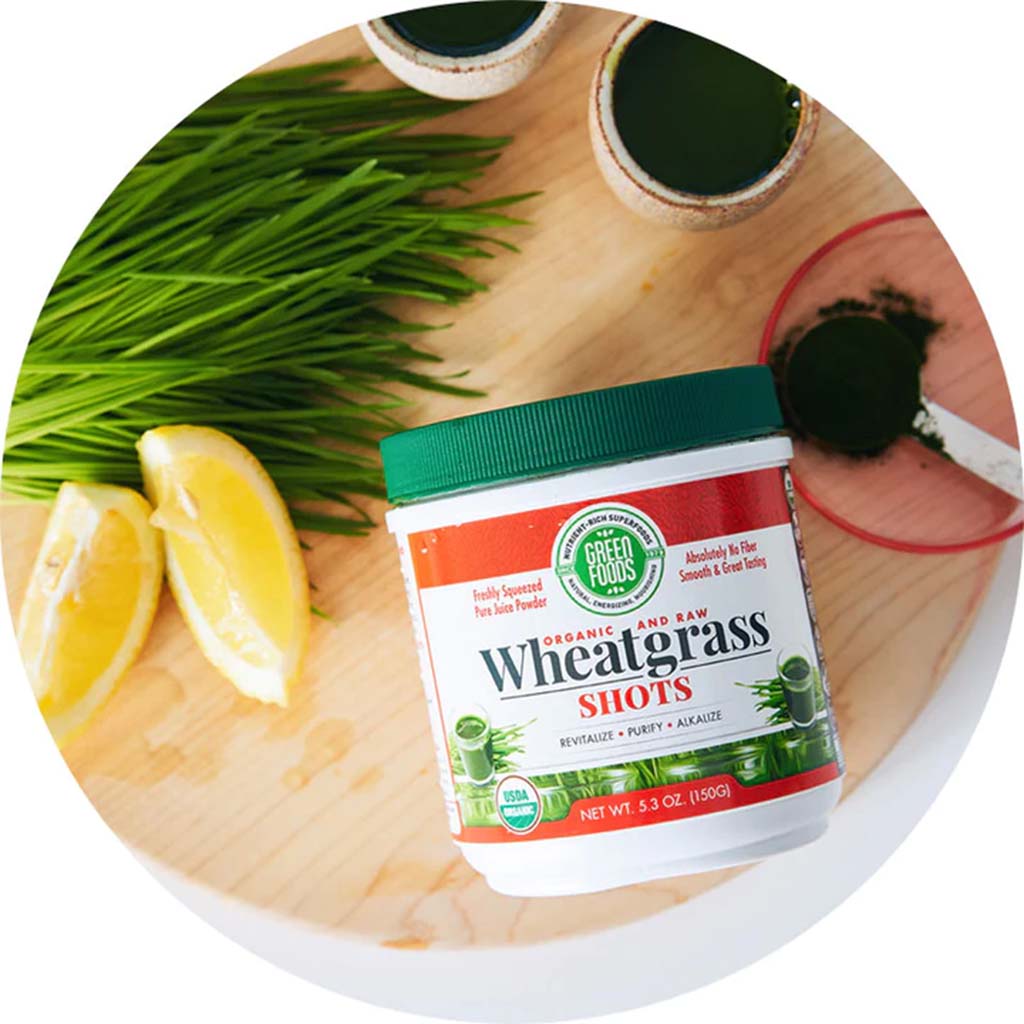 Green Foods Organic And Raw Wheatgrass Shots Freshly Squeezed Pure Juice Powder 150g - Easy Pharmacy LLC