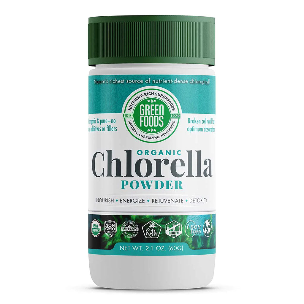 Green Foods Pure Organic Chlorella Powder 60g - Easy Pharmacy LLC