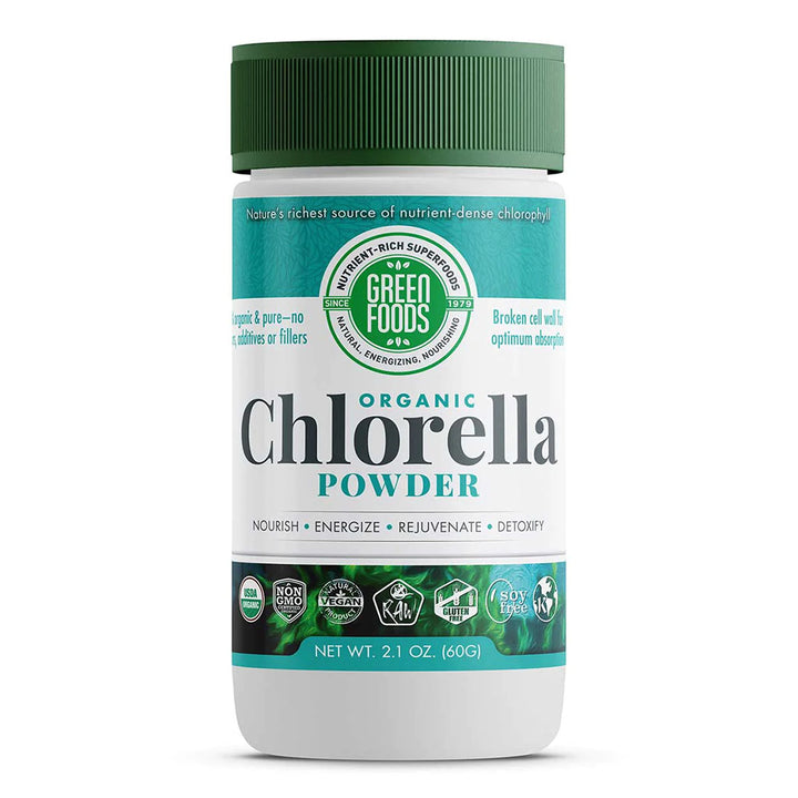 Green Foods Pure Organic Chlorella Powder 60g - Easy Pharmacy LLC