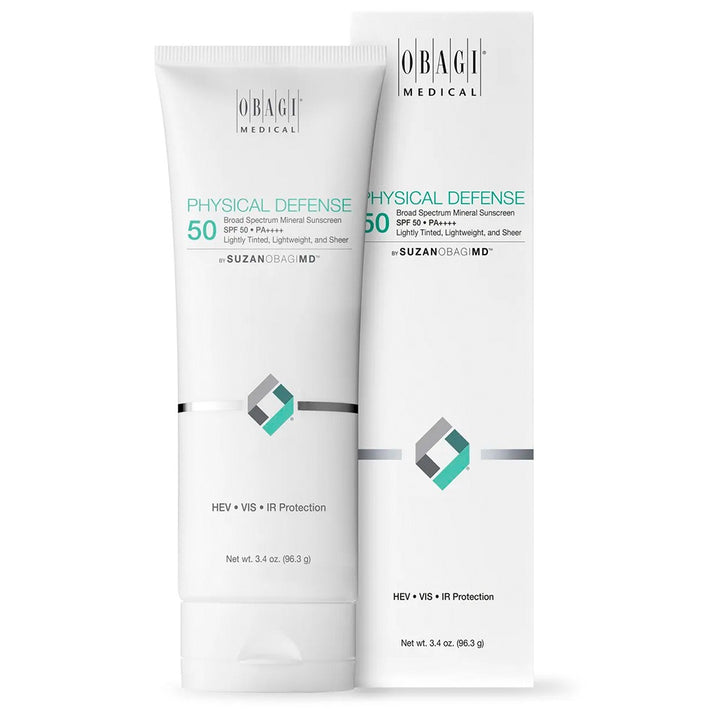 Obagi Medical Physical Defense SPF50 PA++++ Broad Spectrum Mineral Sunscreen Cream Tinted 96.3g - Easy Pharmacy LLC
