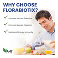 AMS Florabiotix Digestive + Immune System 50 Billion Live Cultures & 10 Probiotic strains Easy To Swallow Capsules, Pack of 30's