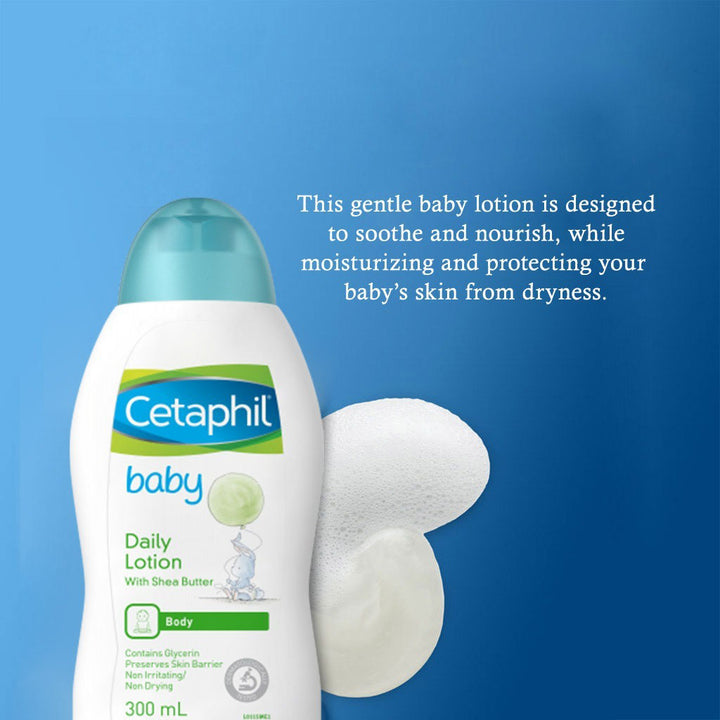 Cetaphil Baby Daily Lotion With Shea Butter & Baby Gentle Wash & Shampoo For Sensitive Skin 300ml, Pack of 2's PROMO PACK - Easy Pharmacy LLC