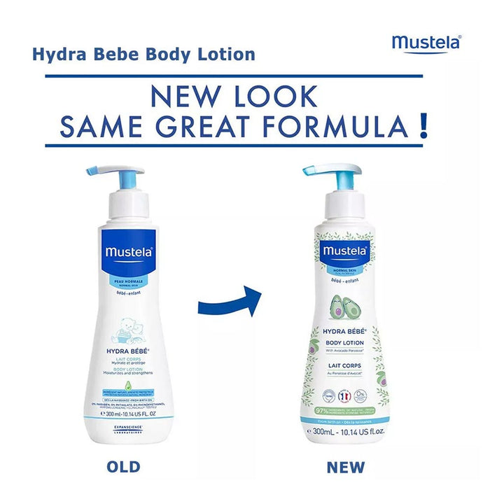 Mustela Baby Skin Care Essentials With Mustela Baby Gentle Cleansing Gel, Hair & Body Wash For Normal Skin 500ml + Mustela Baby Hydra Bebe Soothing Moisturizing Body Lotion 300ml, Promo Pack of 2 Pieces - Easy Pharmacy LLC