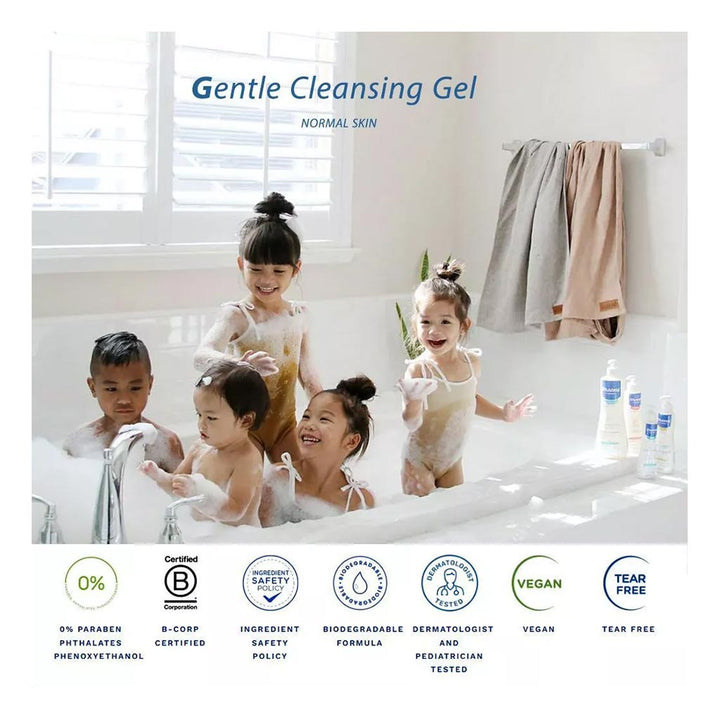 Mustela Baby Skin Care Essentials With Mustela Baby Gentle Cleansing Gel, Hair & Body Wash For Normal Skin 500ml + Mustela Baby Hydra Bebe Soothing Moisturizing Body Lotion 300ml, Promo Pack of 2 Pieces - Easy Pharmacy LLC