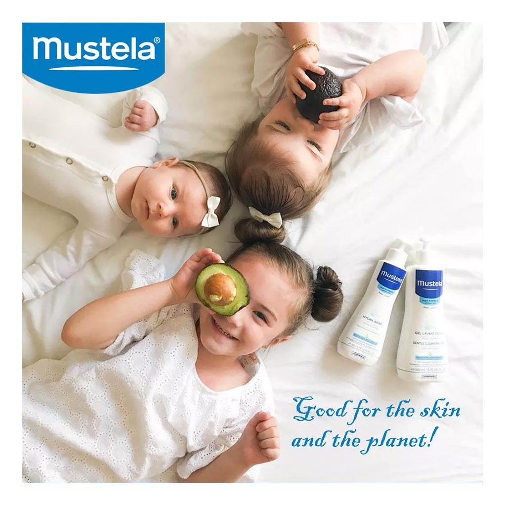 Mustela Baby Skin Care Essentials With Mustela Baby Gentle Cleansing Gel, Hair & Body Wash For Normal Skin 500ml + Mustela Baby Hydra Bebe Soothing Moisturizing Body Lotion 300ml, Promo Pack of 2 Pieces - Easy Pharmacy LLC