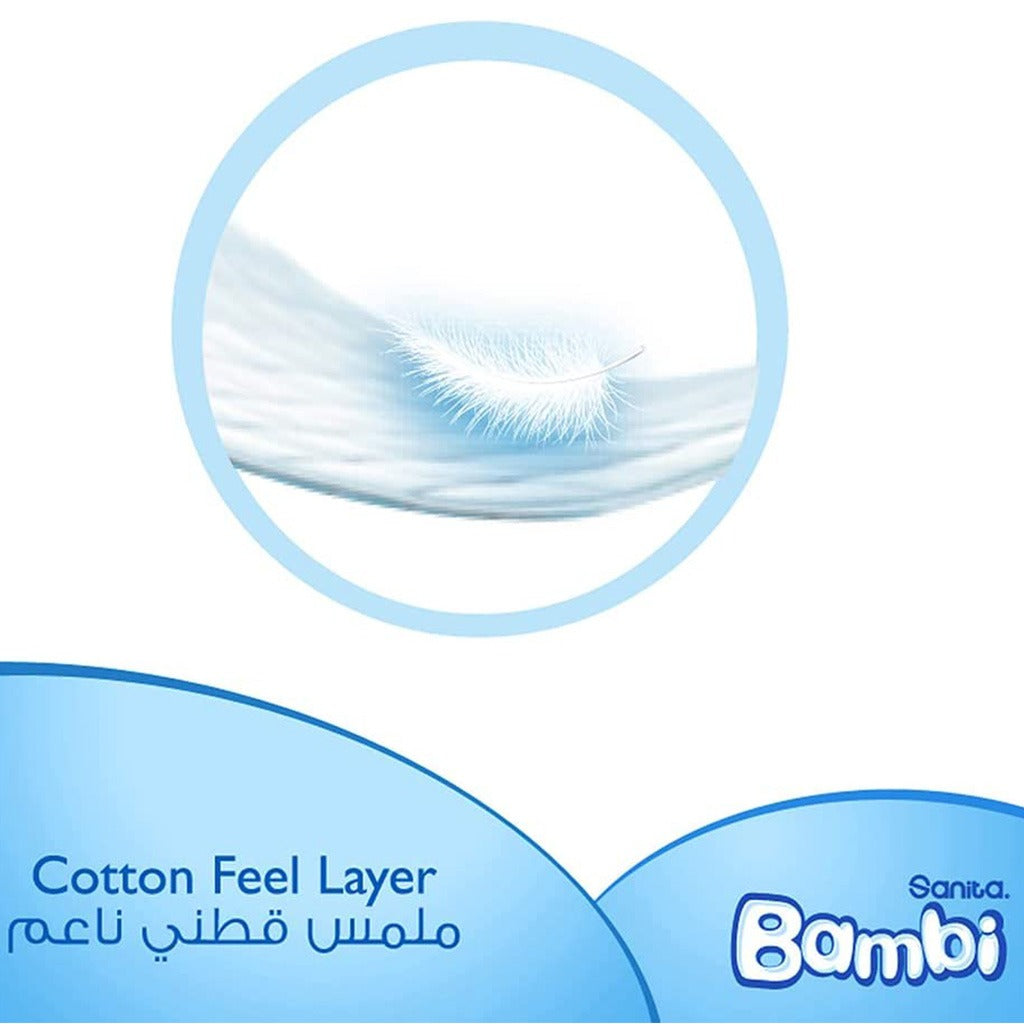 Sanita Bambi Tom And Jerry Baby Diapers, Size 1, For New Born With 2-4 Kg, Value Pack of 48's - Easy Pharmacy LLC