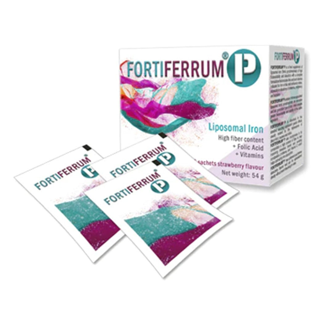 Fortiferrum P Liposomal Iron Supplement Sachets For Pregnancy With Fiber, Vitamins & Folic Acid, Pack of 30's - Easy Pharmacy LLC