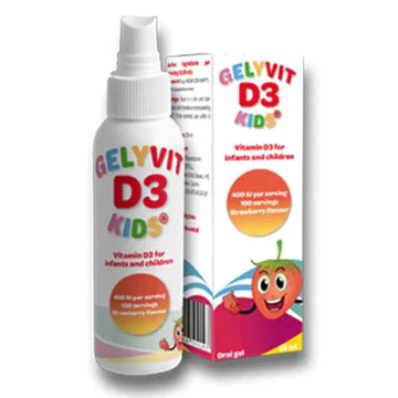 Gelyvit D3 Kids Vitamin D3 Oral Spray, Strawberry, 28ml